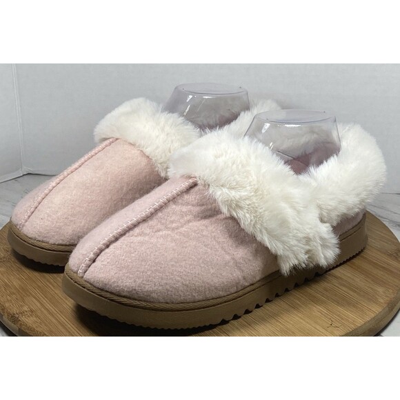 dearfoams Shoes - dluxe by Dearfoams June Felted Closed Back Slippers – Mauve, Women’s Large 9-10